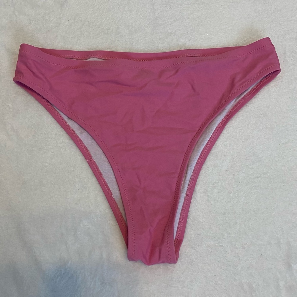 Zaful Women's Pink Bikini Bottom Beachwear Vacation Swimsuit